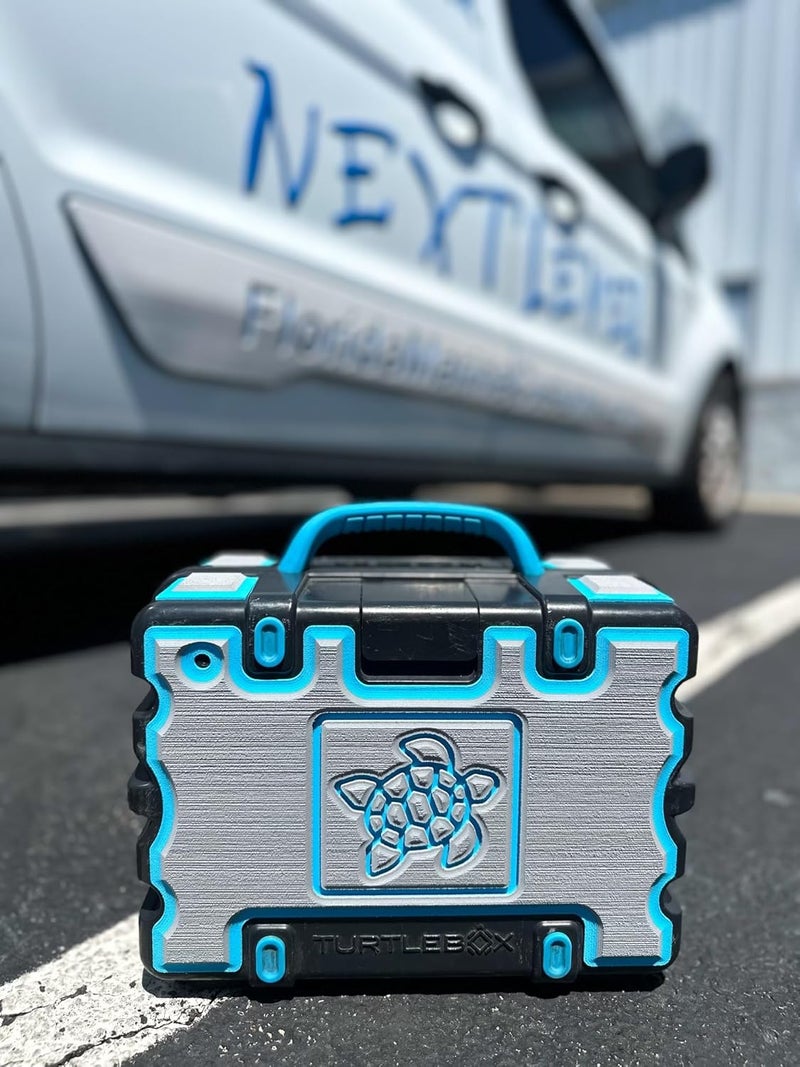 Next Level Inc | Turtlebox Seadek Pads | Fits Gen 2 and Gen 3 Models | Custom Ninja Turtle Design | Adhesive Backing | Turtlebox Speaker Accessories | Storm Gray/Ruby Red - Image 2